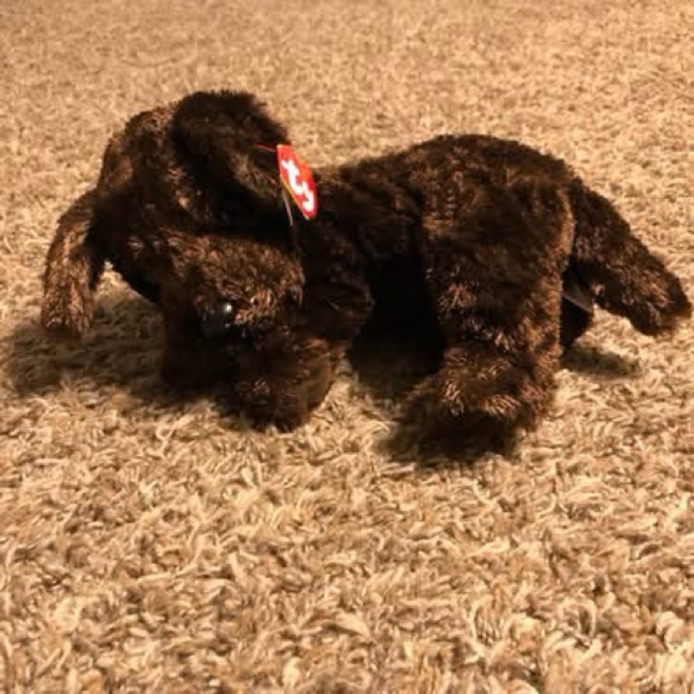 Ty Classic Nuzzle Brown Lab Retriever Silky Puppy Dog